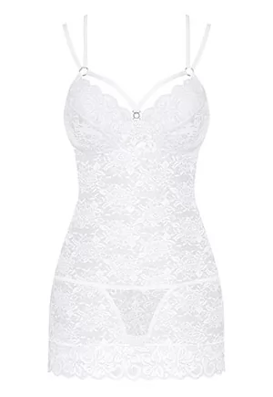Nuisette dentelle string Blanc 860