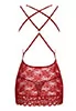 Nuisette dentelle string Rouge 860