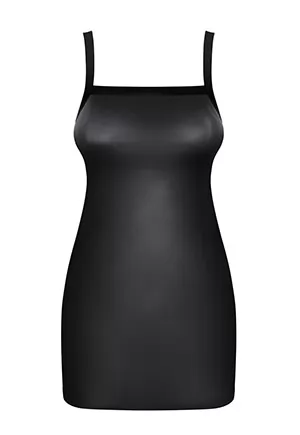 Nuisette wetlook Leatheria Noir