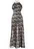 Robe longue transparente fendue clubbing