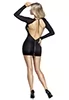 Robe mini clubbing dos nu zippée