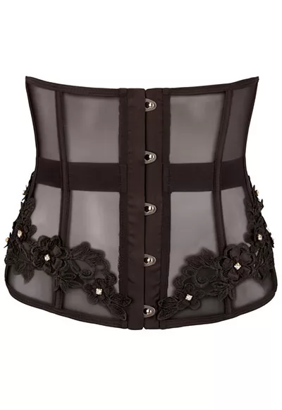 Serre taille noir tulle ceintré