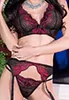 Soutien gorge jarretelles dentelle rose 3p