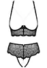 Soutien gorge ouvert perles et culotte Pearlove