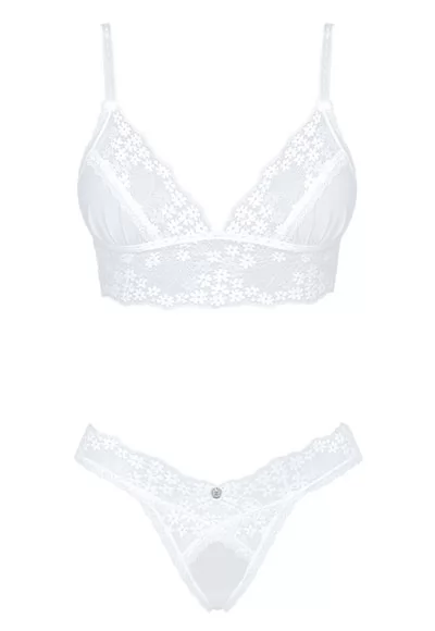 Soutien gorge et String Heavenlly blanc