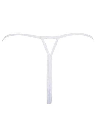 String ouvert dentelle blanche