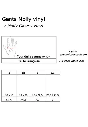 Gants noirs vinyle Molly
