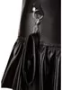 Robe seins nus cuir simili à jarretelles