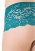 Shorty vert turquoise dentelle élastique