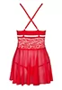 Babydoll dentelle string Rouge 838