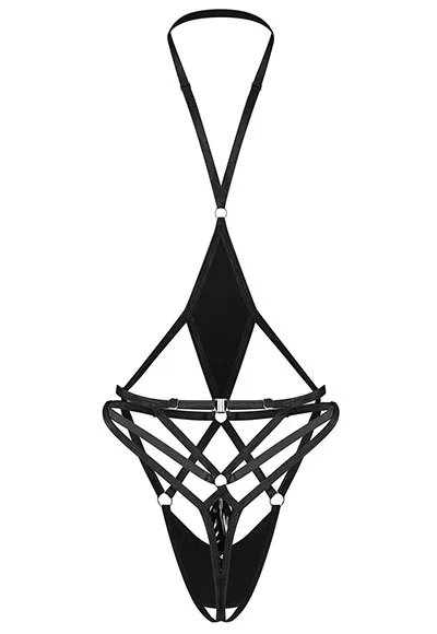 Body ouvert vinyl noir Keira Lise