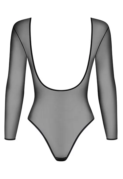 Body transparent noir sexy B124