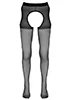 Collant ouvert noir sexy effet porte jarretelles