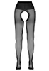 Collant ouvert noir sexy pointes renforcées