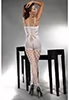 Combinaison collant blanche sexy décorée