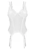 Corset blanc Arrowel à jarretelles
