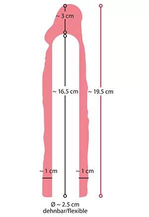 Gaine réaliste stretch 19,5cm
