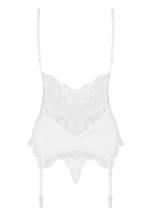 Guêpière dentelle string Blanc 810