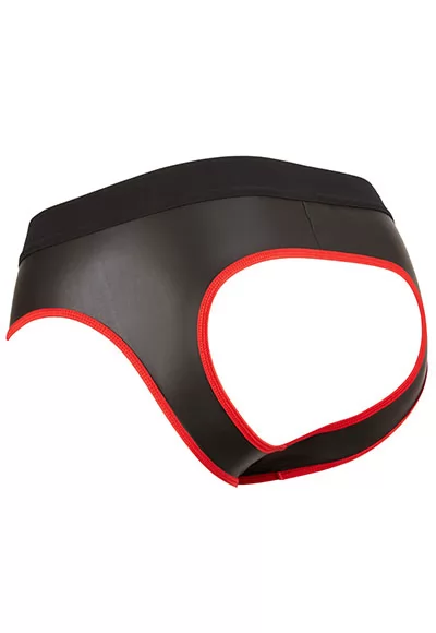 Jockstrap zippé couture rouge