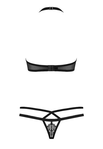 Lingerie dentelle 2 pcs Noir 838