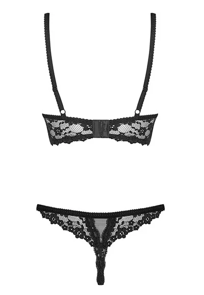 Lingerie ouverte redresse sein 2 pcs Letica Noir