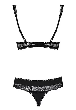 Lingerie ouverte redresse sein 2 pcs Miamor Noir