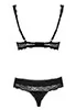 Lingerie ouverte redresse sein 2 pcs Miamor Noir