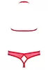 Lingerie ouverte Rouge Soutien gorge string 870