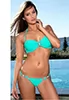 Maillot tanga bandeau bijou Vert maldives Monaco 2 pièces