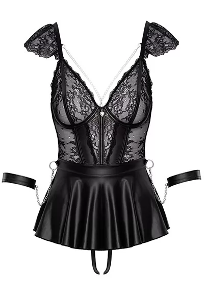 Mini babydoll fetish et string