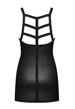 Nuisette wetlook Leatheria Noir