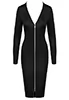 Robe midi zippée clubbing