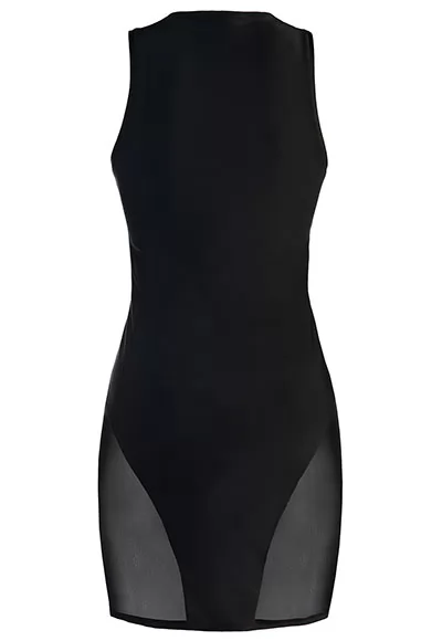 Robe sexy noire décolleté découpes