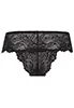 Tanga dentelle noir et or