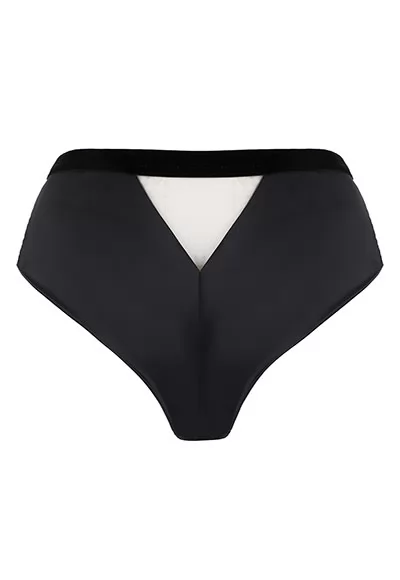 Tanga taille haute noir Tango