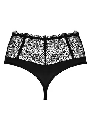 Tanga taille haute Sharlotte noir