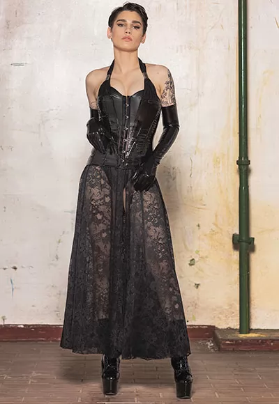 Turbulence corset vinyle noir