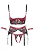 Bustier redresse seins string ouvert jarretelles fetish