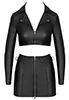 Mini jupe et veste sexy noir mat
