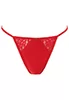 Nuisette rouge microfibre dentelle et string