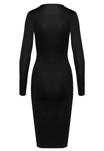 Robe midi zippée clubbing