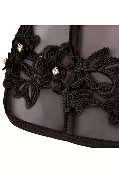 Serre taille noir tulle ceintré