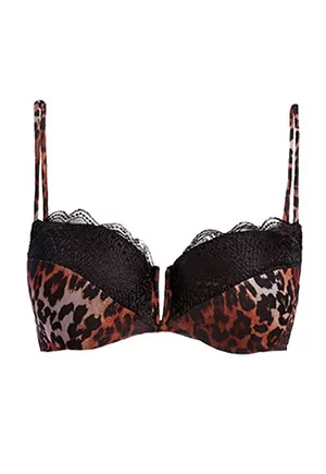 Soutien gorge balconnet Wildcat noir léopard