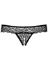 String ouvert dentelle Miamor Noir