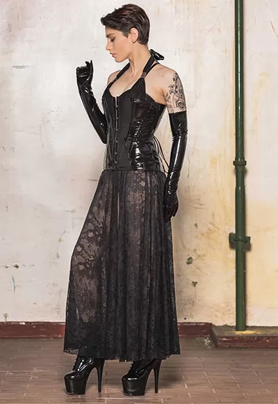 Turbulence corset vinyle noir