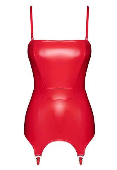 Corset porte jarretelles rouge Bombshell