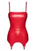 Corset porte jarretelles rouge Bombshell