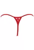 Nuisette rouge microfibre dentelle et string