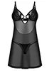 Nuisette transparente et string Alliane