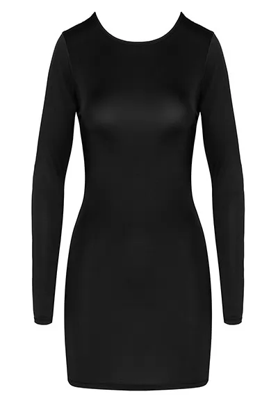 Robe mini clubbing dos nu zippée